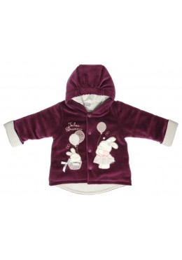 Garden baby велюровая вишневая куртка для девочки 105541-01/26